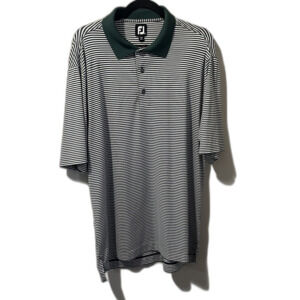FootJoy Golf Polo, Men's Large Green and White